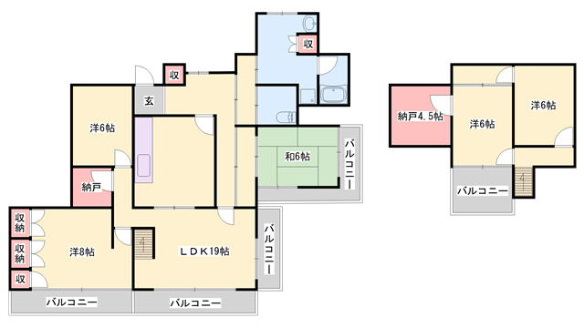 マンション大和(5LDK/3階)の間取り写真