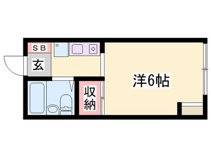 YS書写(1K/2階)の間取り写真