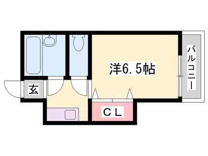 セントポーリア(1K/3階)の間取り写真