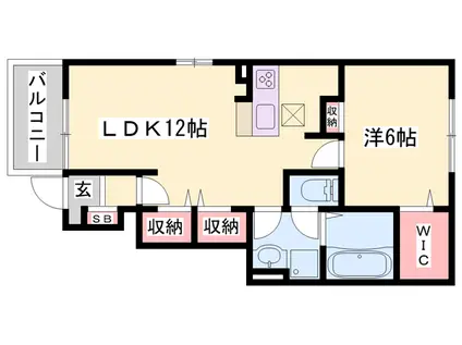 パン リーヴルⅡ(1LDK/1階)の間取り写真