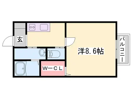 エルメゾン北条(1K/1階)の間取り写真