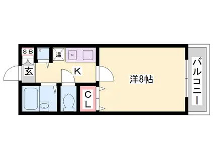 サニープレイスII(1K/1階)の間取り写真