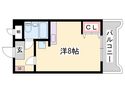 メゾンYS(ワンルーム/2階)の間取り写真