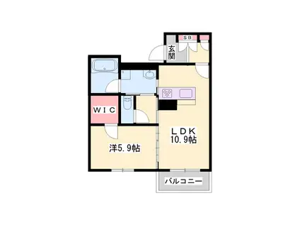 グランルミエ(1LDK/2階)の間取り写真