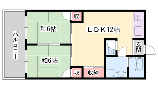 ナルセハイツ(2LDK/3階)の間取り写真