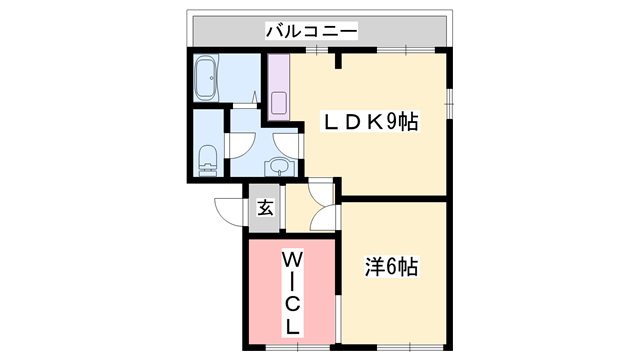 タウニィ尾上(1LDK/2階)の間取り写真