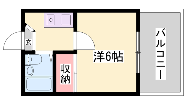 RINKY GARDENⅡ(1K/1階)の間取り写真