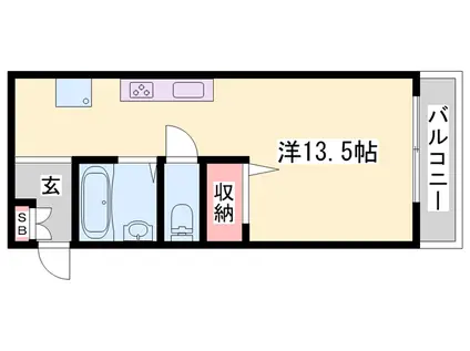 東邦パレス(ワンルーム/2階)の間取り写真