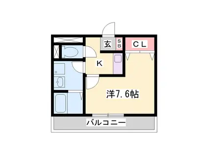 ラフィネ(1K/1階)の間取り写真