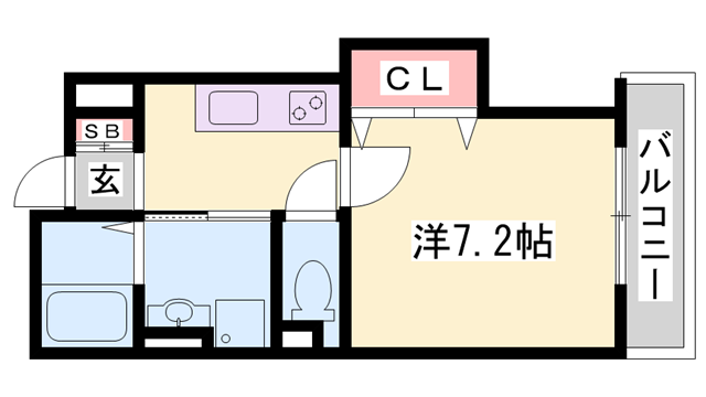 センチュリー平野(1K/3階)の間取り写真