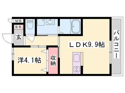 コンフォルト(1LDK/2階)の間取り写真