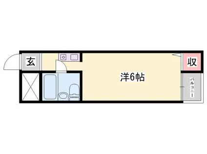 リバティ21(1K/2階)の間取り写真