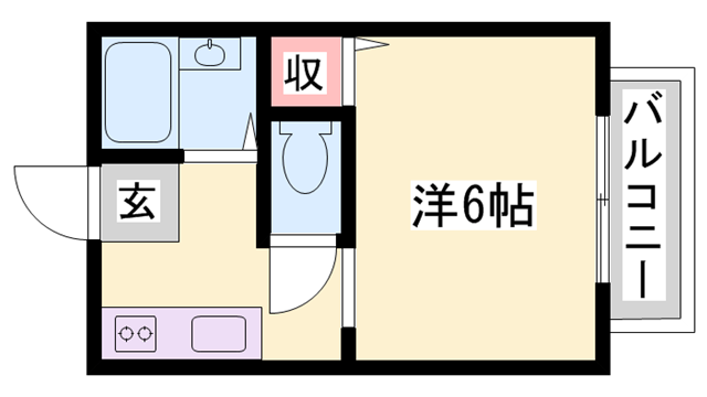サンシティアイン(1K/1階)の間取り写真