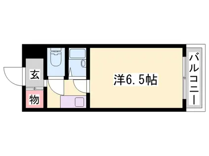 BASEⅠ(1K/6階)の間取り写真