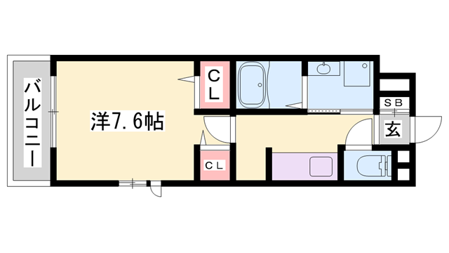 ドルチェ細江(1K/3階)の間取り写真