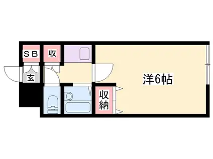 リッチハーベスト南(1K/1階)の間取り写真