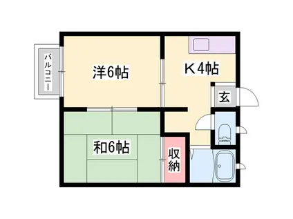 グレイスフルコート(2K/1階)の間取り写真