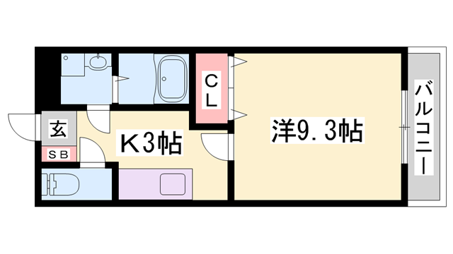 エスポアスズキ(1K/2階)の間取り写真