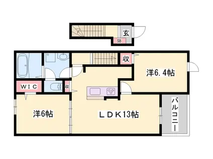 TORAJA-S(2LDK/2階)の間取り写真