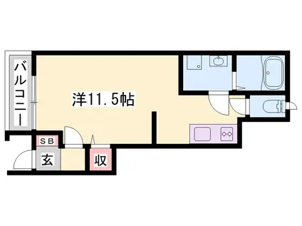 BELLE GRACE(1K/1階)の間取り写真