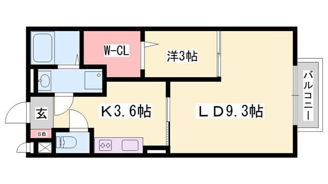 セントラル グレイス(1LDK/2階)の間取り写真