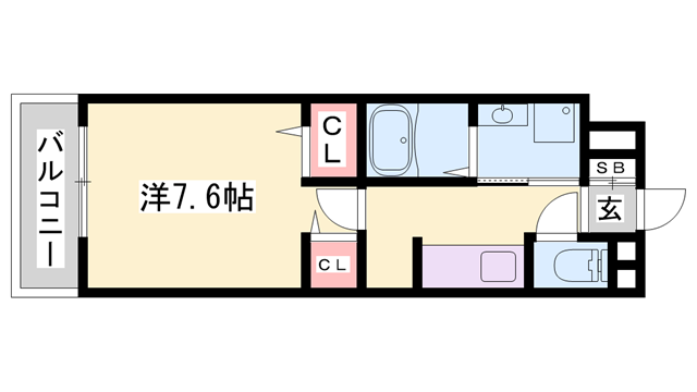 山陽電気鉄道本線 手柄駅 徒歩20分 3階建 築3年(1K/1階)の間取り写真