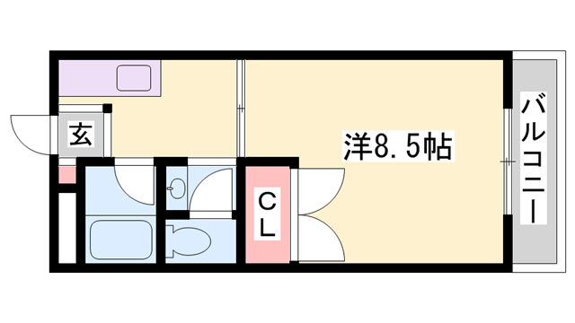 メゾンサボイ(1K/1階)の間取り写真
