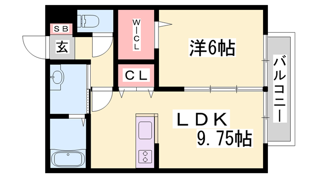 アビタシオンA棟・B棟(1LDK/1階)の間取り写真
