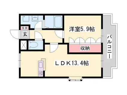 ヴィクトリーステージⅡ(1LDK/2階)の間取り写真