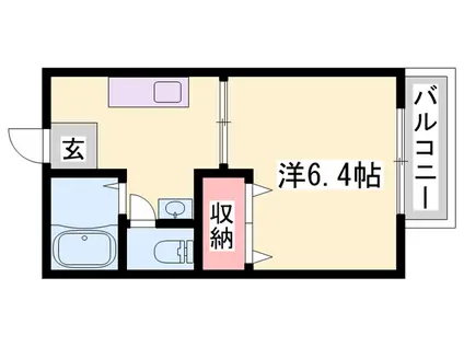 レーベンスガルテン(1K/2階)の間取り写真