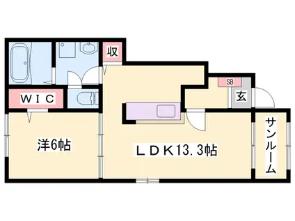 メゾン・ド・グレース 1(1LDK/1階)の間取り写真