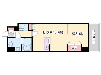 MISTRAL姫路駅前Ⅷ安田(1LDK/4階)の間取り写真