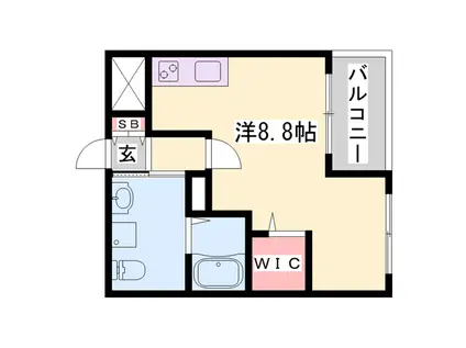 ソプラリア(ワンルーム/3階)の間取り写真