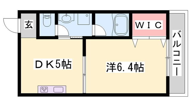 花たちばな館(1DK/4階)の間取り写真