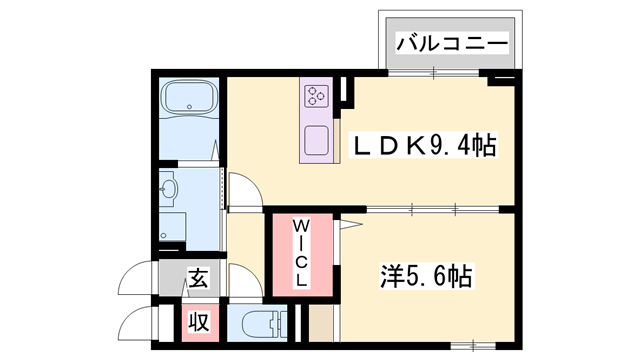 ソフィアコート加古川(1LDK/3階)の間取り写真