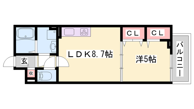 ソフィアコート加古川(1LDK/3階)の間取り写真
