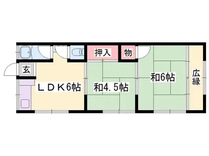 すえひろ荘(2DK/2階)の間取り写真