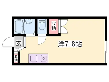 レオパレスK.HONMACHI(ワンルーム/1階)の間取り写真