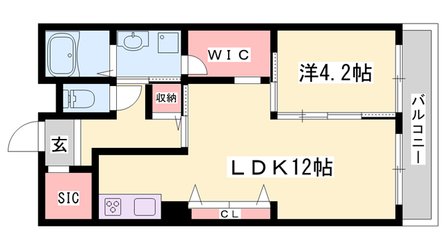 クレアトーレ姫路駅前(1LDK/7階)の間取り写真