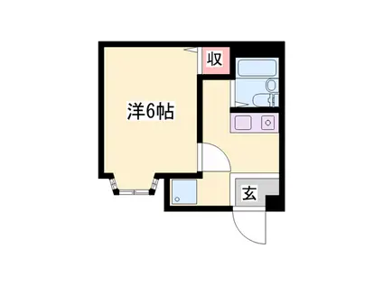 サンパレス高瀬(1K/2階)の間取り写真