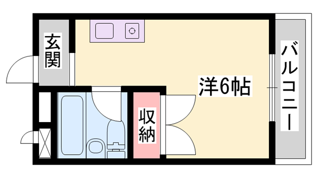 PROSSIMO HIMEJI(ワンルーム/1階)の間取り写真