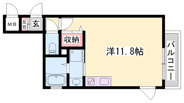 MEP総社本町(ワンルーム/4階)の間取り写真