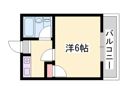 ラフィーネ北八代(1K/4階)の間取り写真