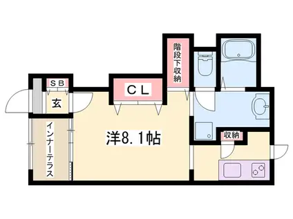 E.NA GRAPHY S(1K/1階)の間取り写真