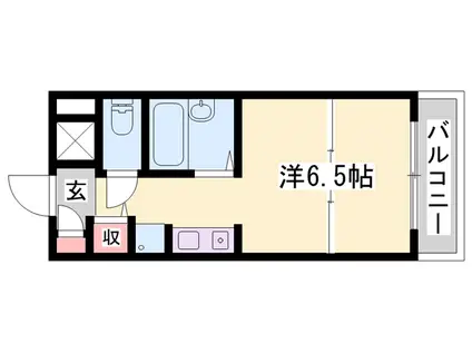 プリモローザM(1K/3階)の間取り写真