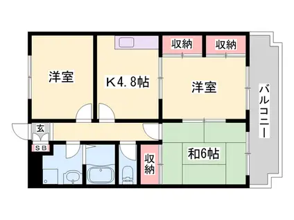 ヴァンヴェール・スドメゾン(3K/1階)の間取り写真