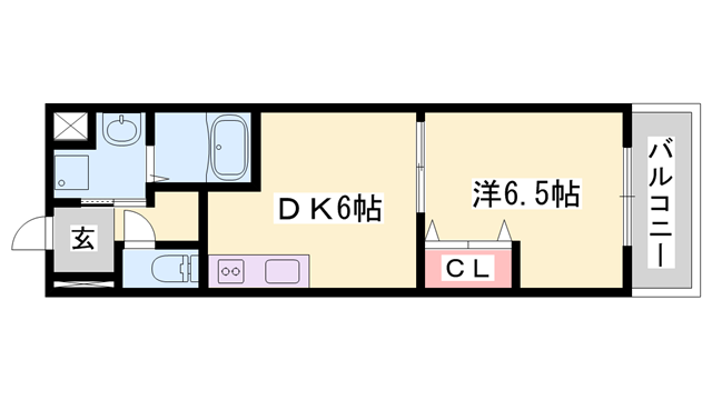 ノースエスペランサ(1DK/2階)の間取り写真