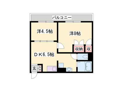 コーポTMYⅡ(2DK/2階)の間取り写真