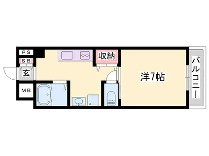 インタービレッジ青山二番館(1K/1階)の間取り写真