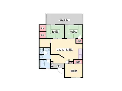 LOLA・A(3LDK/2階)の間取り写真